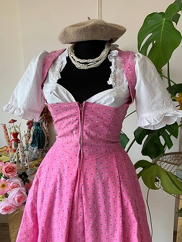 xs Beden pembe Renk Vintage elbise
