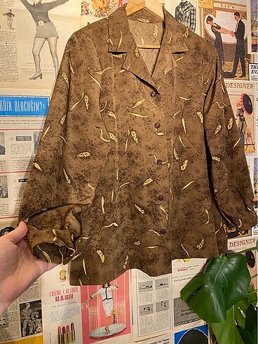 ???? vintage desenli gömlek