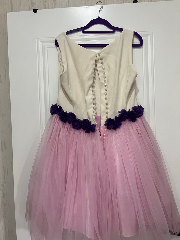 Pembe Tüllü Elbise - Görsel 2