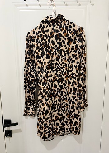 Leopar Desenli Mini Kadın Elbise - Görsel 2