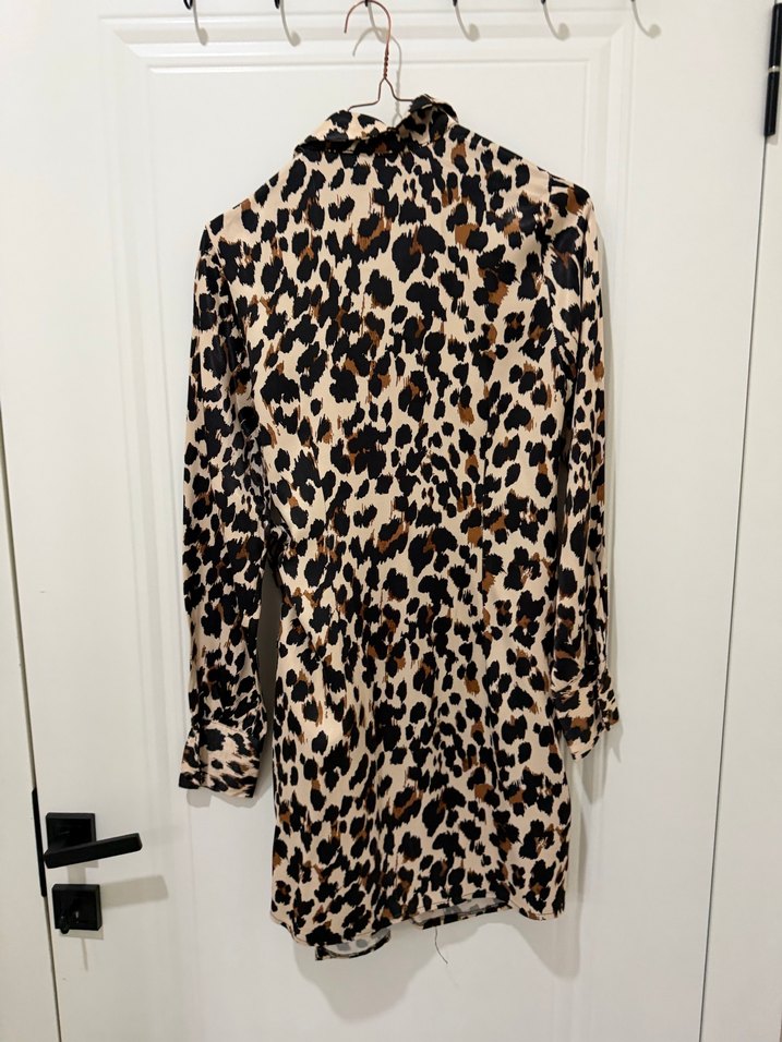 Leopar Desenli Mini Kadın Elbise - Görsel 2