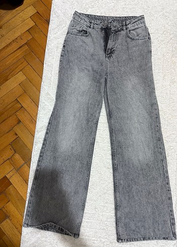 36 Beden gri Renk Trendyol milla wide leg jean