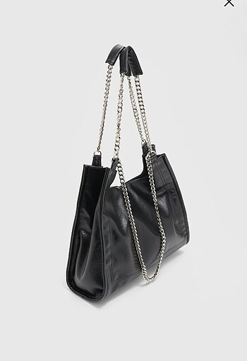 Stradivarius Zincirli suni deri tote çanta