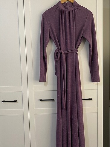 Suud Collection lila ışıltılı elbise