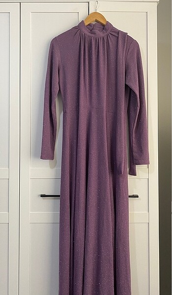 Suud Collection Suud Collection lila ışıltılı elbise