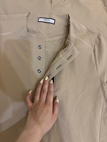 s Beden Arya medical scrubs üniforma takımı-Bej