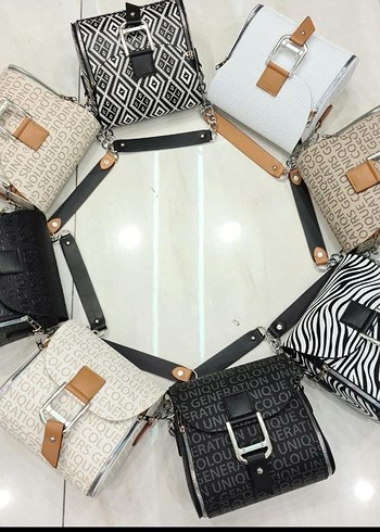 Tokalı Modern Kadın Çanta Zebra Desenli
