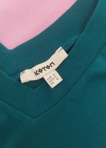 Kadın Yeşil V Yakalı Uzun Kollu Kazak - Görsel 4