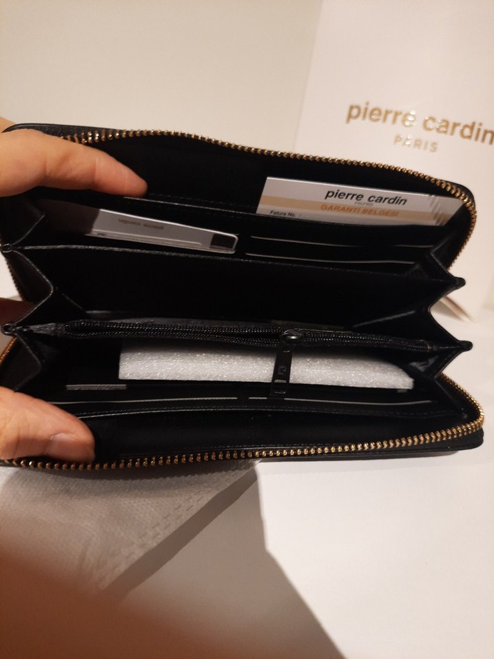 Pierre Cardin Siyah Deri Kadın Cüzdan - Görsel 4