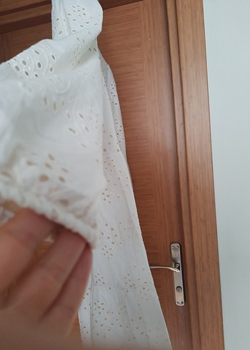 Dantel Detaylı Bohem Beyaz Uzun Elbise - Görsel 7