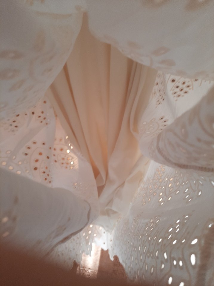 Dantel Detaylı Bohem Beyaz Uzun Elbise - Görsel 4