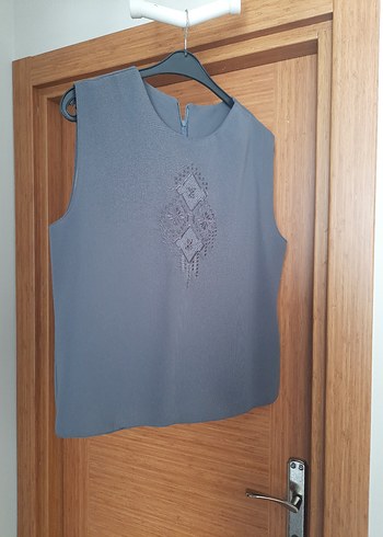 Gri Kadın Uzun Kollu Kemerli Takım Elbise - Görsel 6