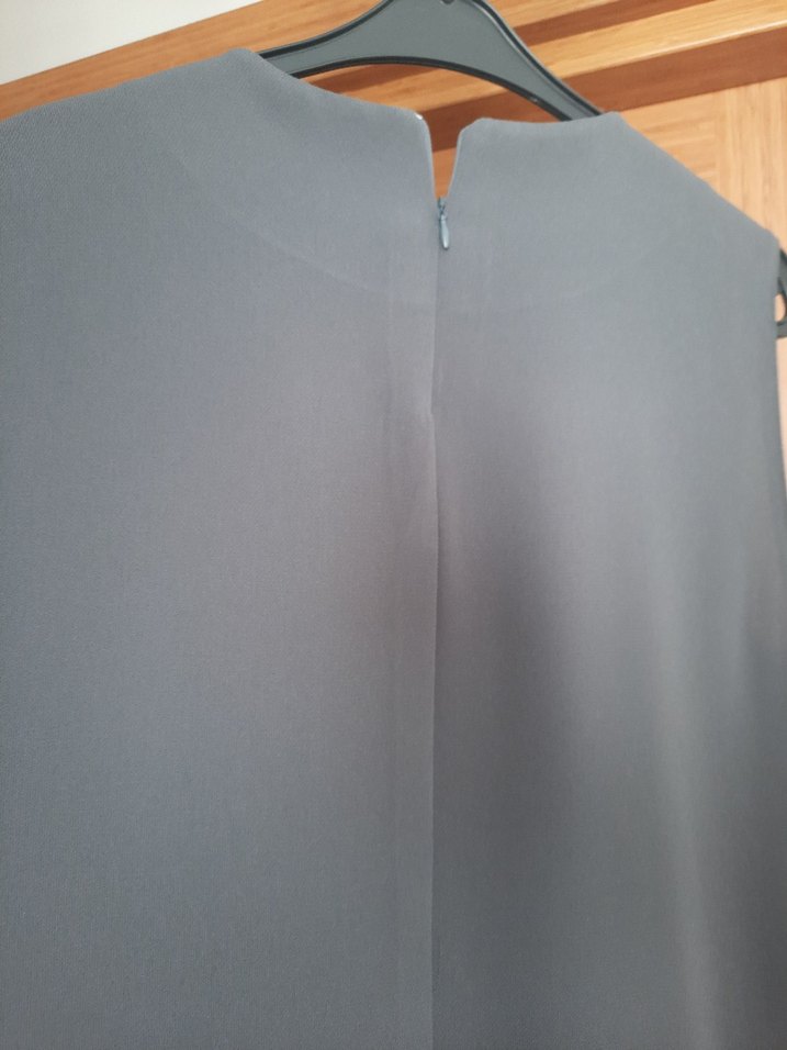 Gri Kadın Uzun Kollu Kemerli Takım Elbise - Görsel 5