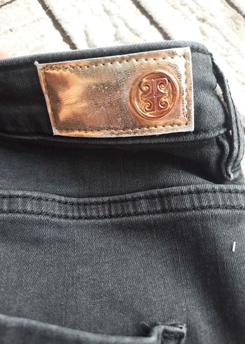Gri Kadın Denim Normal Kesim likralı Pantolon - Görsel 5
