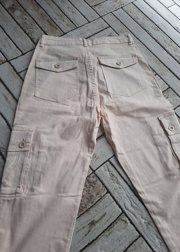 Bej Pamuklu Rahat Kesim Kadın Pantolon - Görsel 2