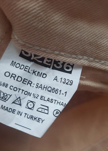 Bej Pamuklu Rahat Kesim Kadın Pantolon - Görsel 3