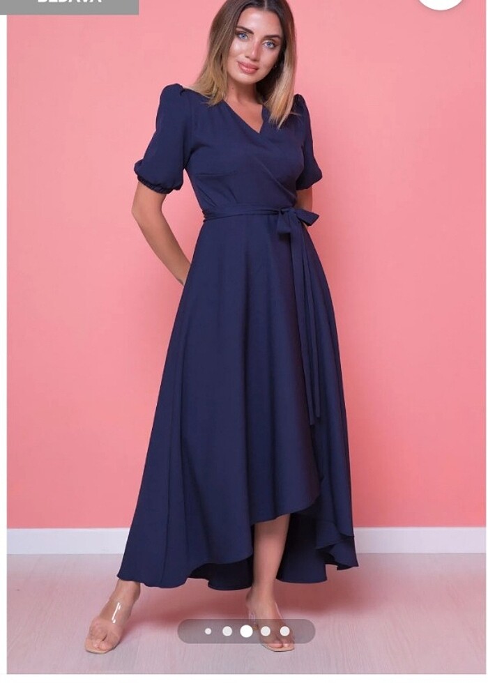 Prenses Elbisesi Önü kısa arkası uzun asimetrik elbise - Görsel 3