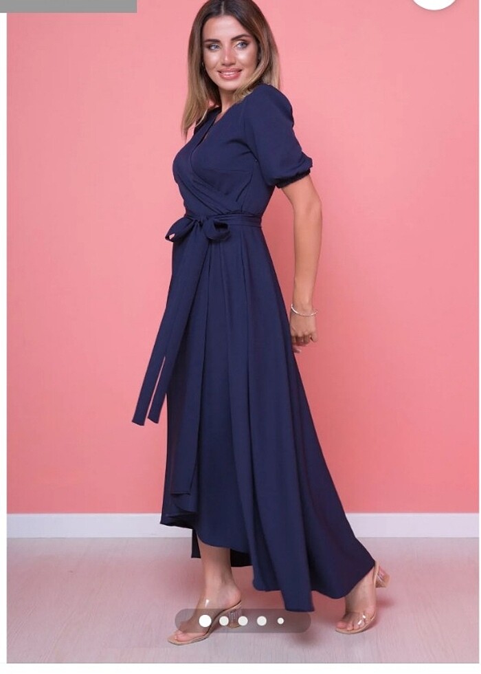 Prenses Elbisesi Önü kısa arkası uzun asimetrik elbise - Görsel 4