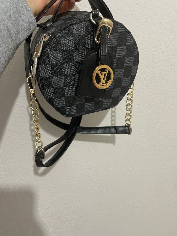 Zincir Detaylı Siyah Yılan Desenli Kadın Çanta - Görsel 2