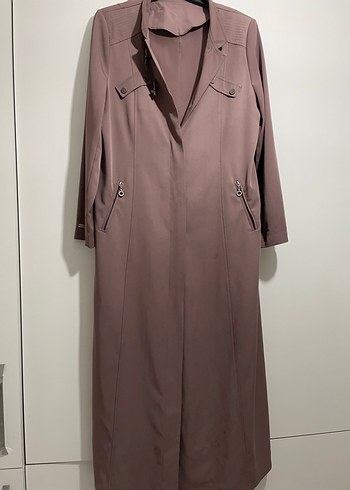 Düğmeli Uzun Kadın Trençkot - Görsel 2