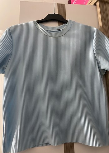 Mor Yüksek Yakalı Kısa Kollu Tişört 2 ürün - Görsel 2