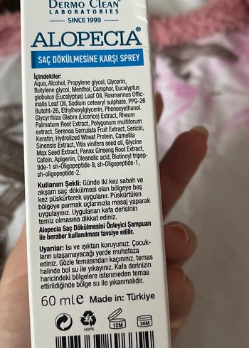 Dermo Clean Alopecia Saç Dökülmesine Karşı Sprey 60 ml - Görsel 5