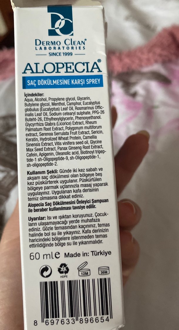 Dermo Clean Alopecia Saç Dökülmesine Karşı Sprey 60 ml - Görsel 5