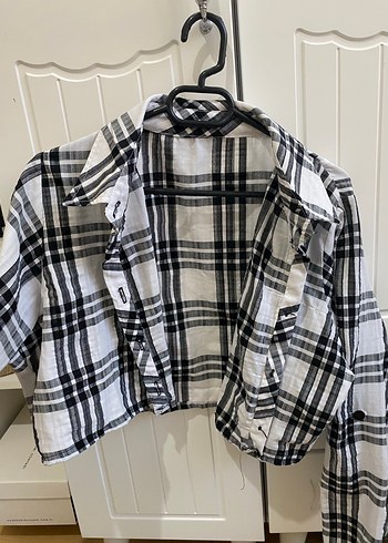 Trendyol & Milla Calvin Klein Gri Ekose Düğmeli Kadın Gömlek