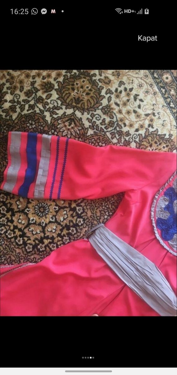 Pembe Uzun Bohem Etnik Elbise - Görsel 4