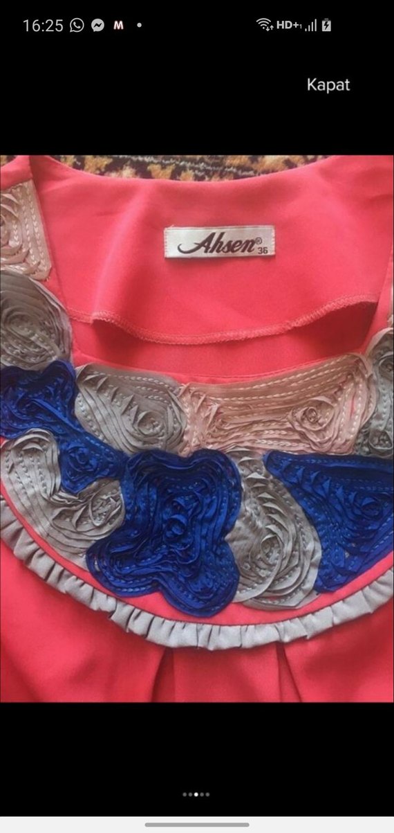 Pembe Uzun Bohem Etnik Elbise - Görsel 2