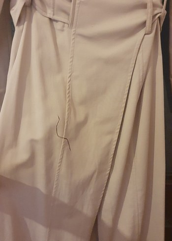 Bej Uzun Kadın Trençkot - Görsel 6