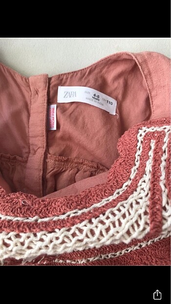 4 Yaş Beden bordo Renk Zara kız cocuk tulum