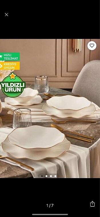 Güral porselen 18 parça yemek takımı