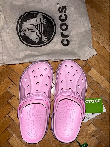 Orijinal. Pembe crocs kadın terlik