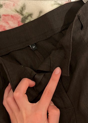 Kahverengi Kadın Kumaş Pantolon - Görsel 2