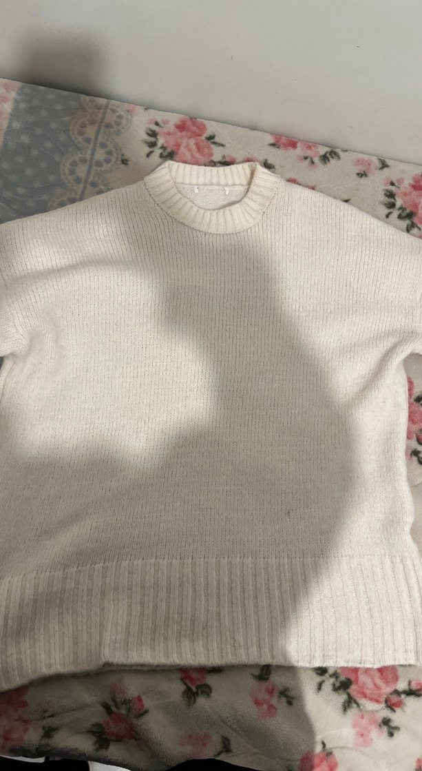 Beyaz Örgü Kadın Triko Kazak - Görsel 4