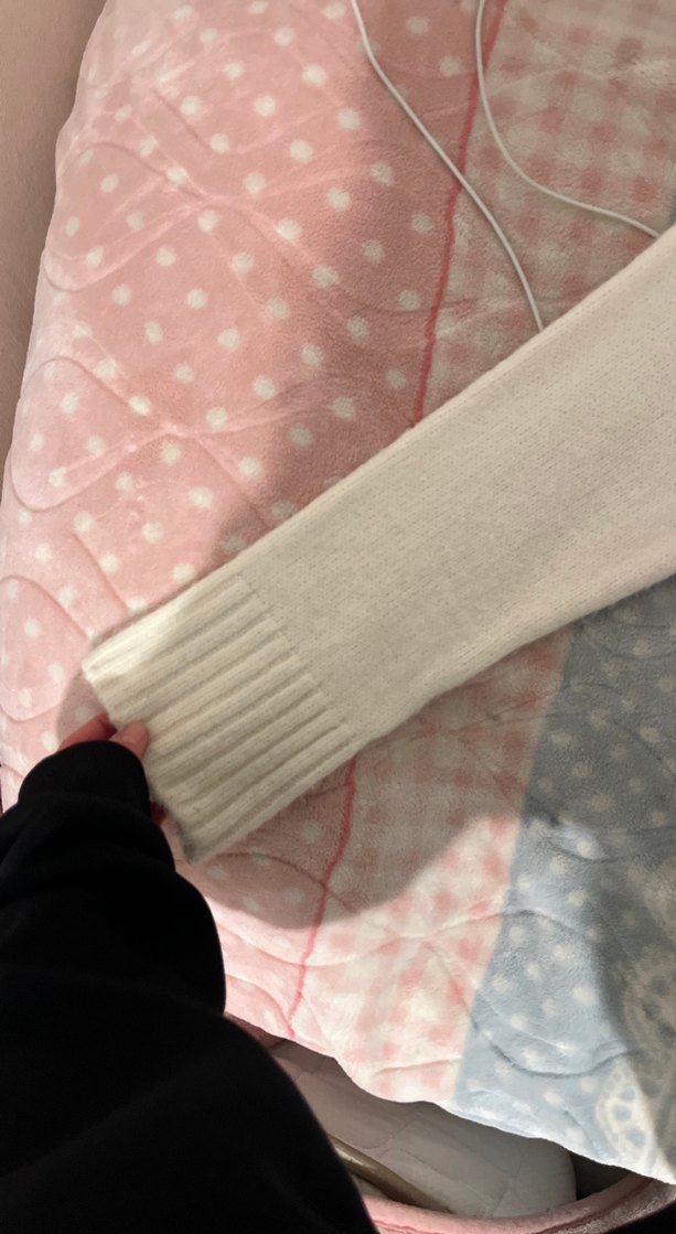 Beyaz Örgü Kadın Triko Kazak - Görsel 2