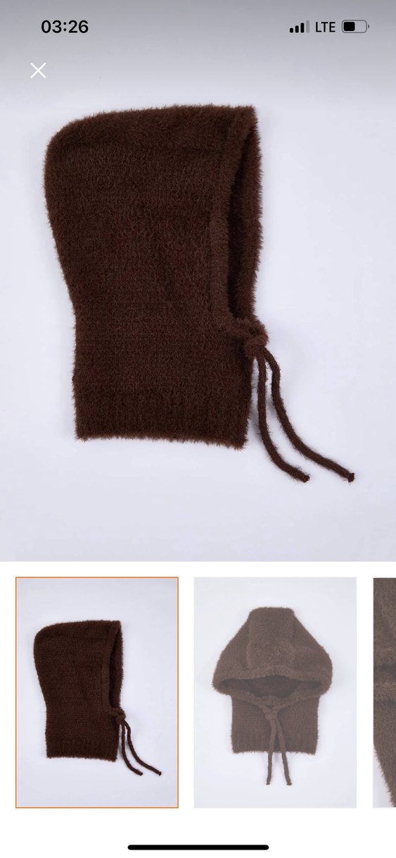 Kahverengi balaklava - Görsel 2