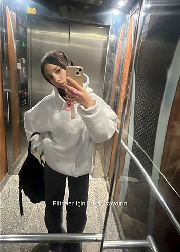 gri oversize sweatshirt - Görsel 5