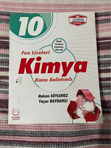 10. Sınıf konu anlatımlı palme kimya kitabı