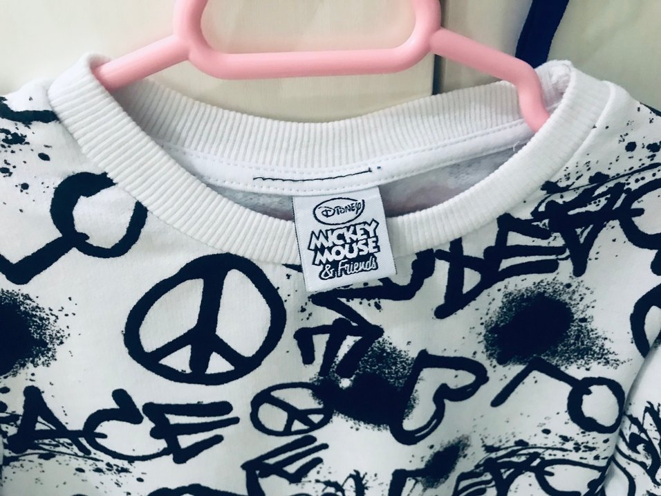 Disney Beyaz Baskılı Uzun Kollu Sweatshirt Unisx - Görsel 4