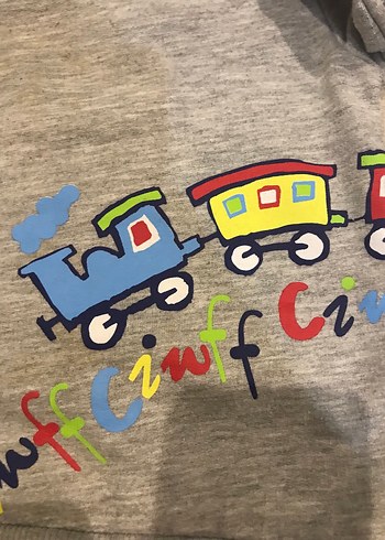 Erkek Çocuk Gri Baskılı Sweatshirt - Görsel 2