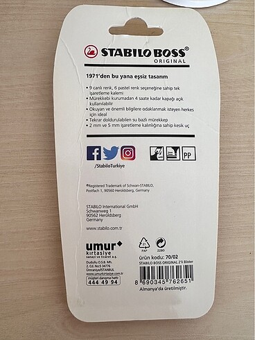 Stabilo 2li Fosforlu Kalem Seti