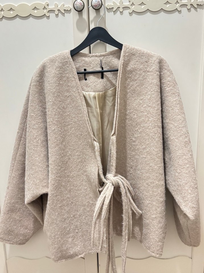 Bej Kadın Triko  Hırka - Görsel 3