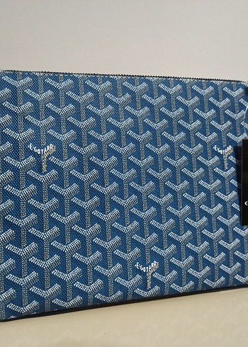 Kadın Denim Baskılı Fermuarlı Clutch Çanta