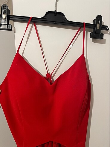 Kırmızı abiye elbise - Görsel 5