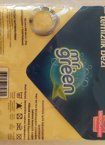  Beden Renk Mr. Green mikrofiber temizlik bezi 