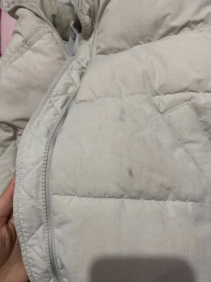 Kırık beyaz pull&bear şişme kadın mont - Görsel 3