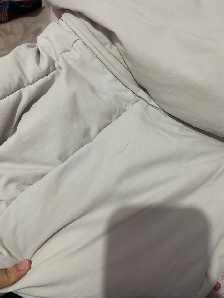 Kırık beyaz pull&bear şişme kadın mont - Görsel 5