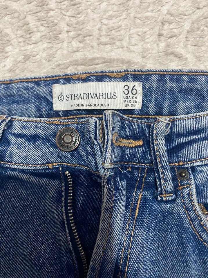 StradivariusKadın Mavi Normal Boy Denim Jean - Görsel 2